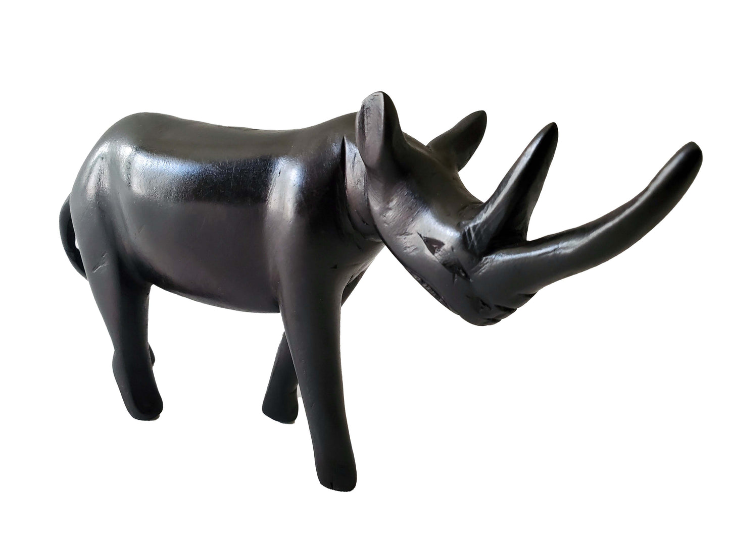 Wooden Rhino Handmade in Kenya