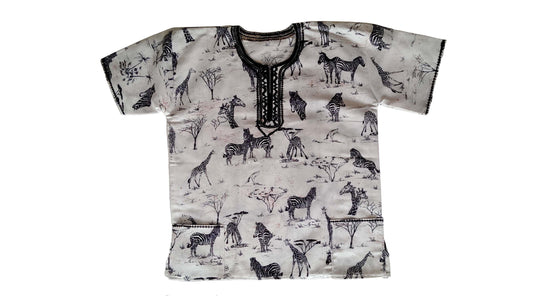 Zebra and Giraffes African Shirt