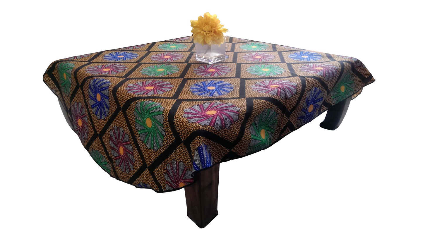 African Flowered Table Cloth (Oval)