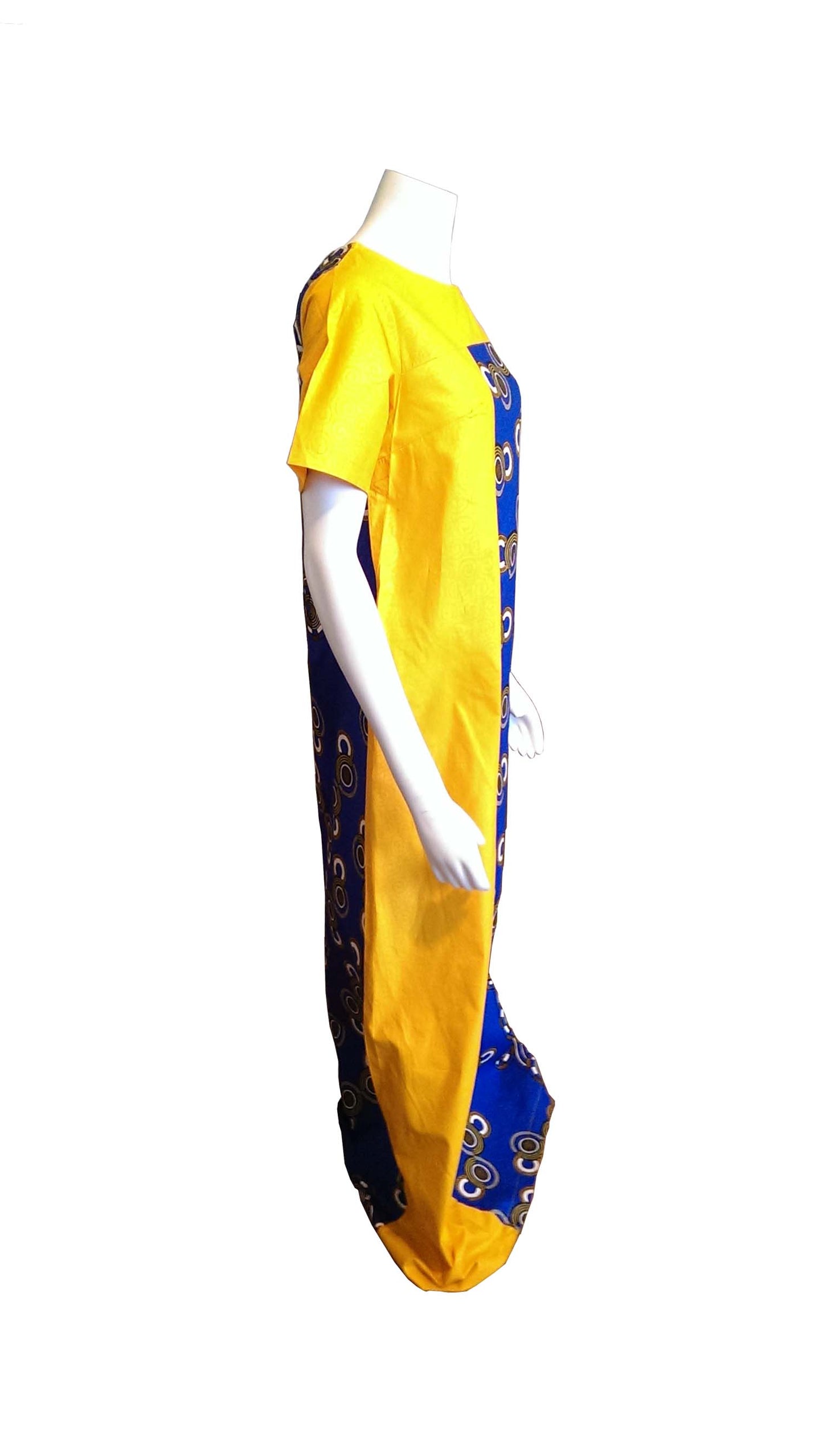 Shangazi Two Toned Yellow and Blue Dress