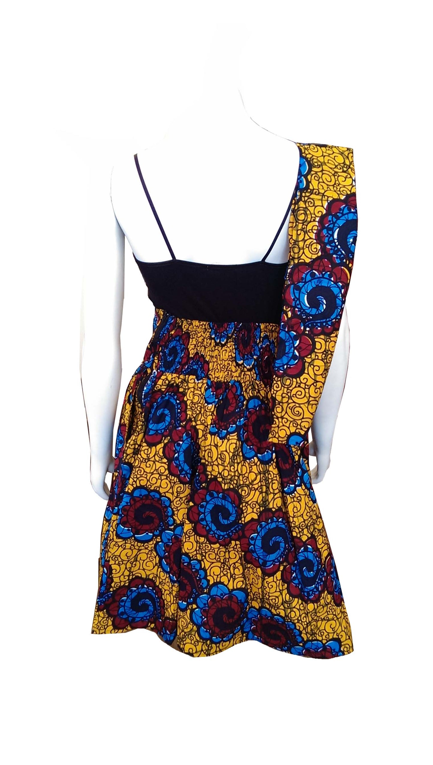 Sarafina Knee-Length Skirt Orange, Blue, Red and Black Designs