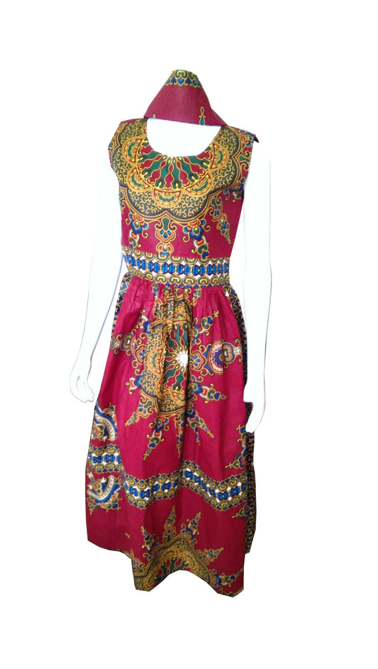 Farida Maroon Dress with Ornate Designs