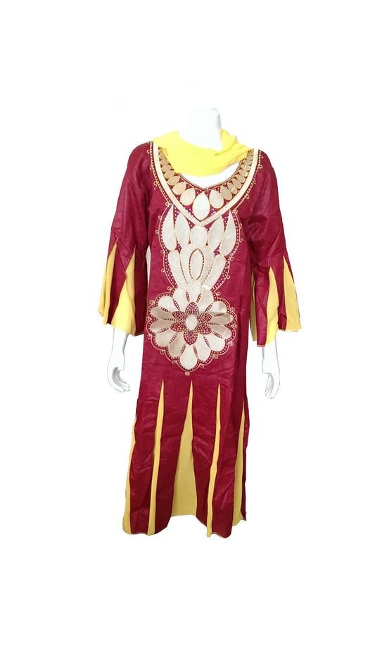 Niger African Red and Yellow Dress