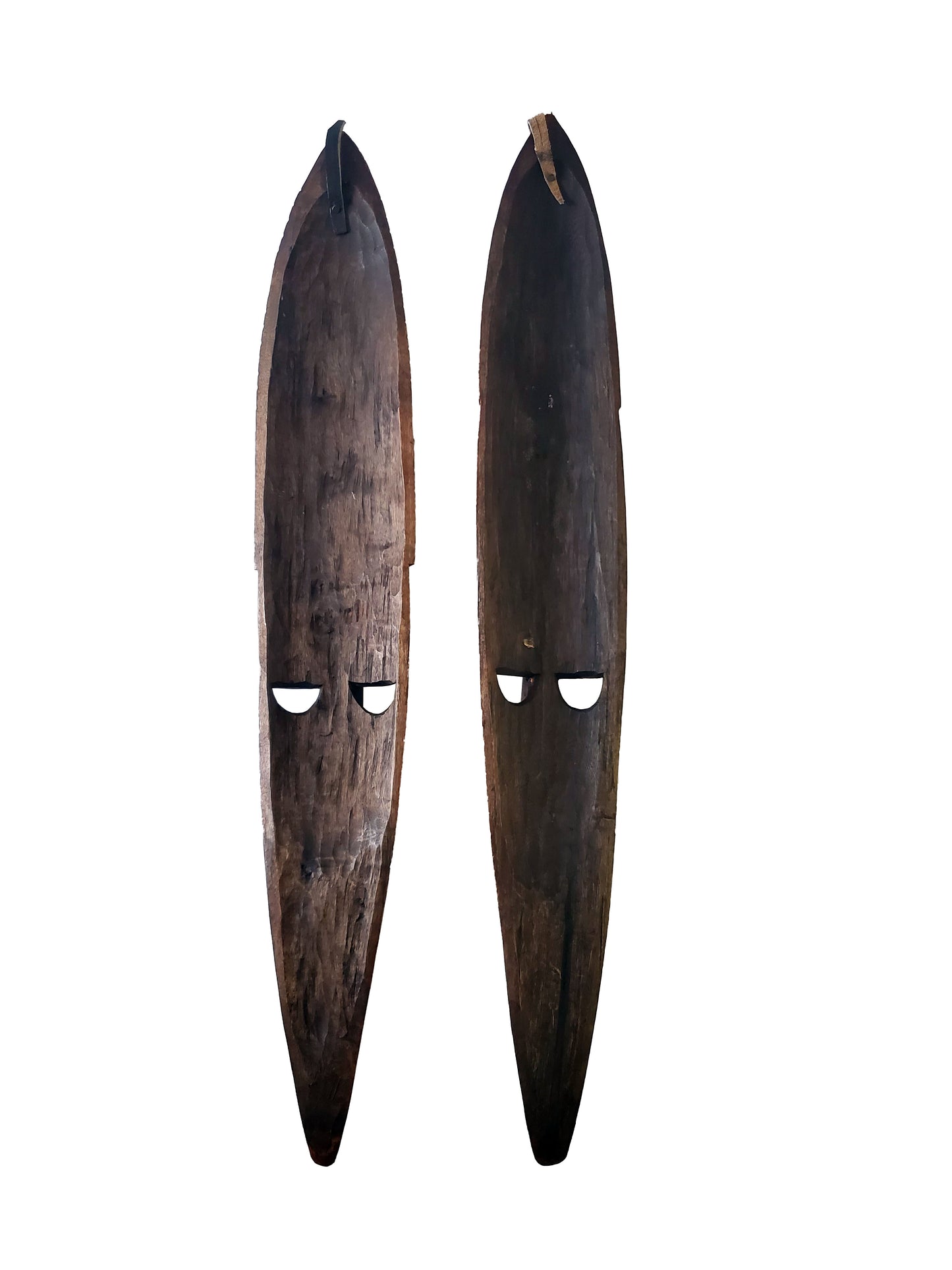 Pair of Male and Female Wooden Masks Handmade in Kenya