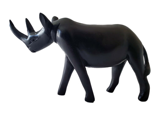 Wooden Rhino Handmade in Kenya