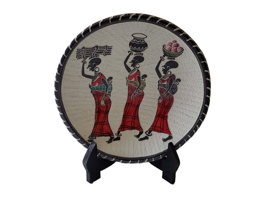 African Ladies Soapstone Plate