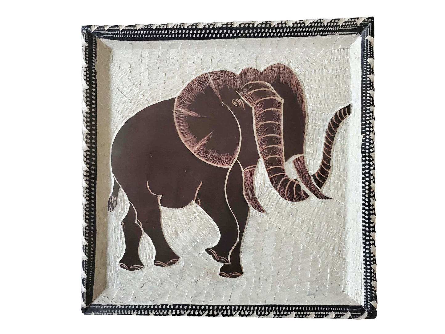 Elephant Soapstone Plate Handmade in Kenya