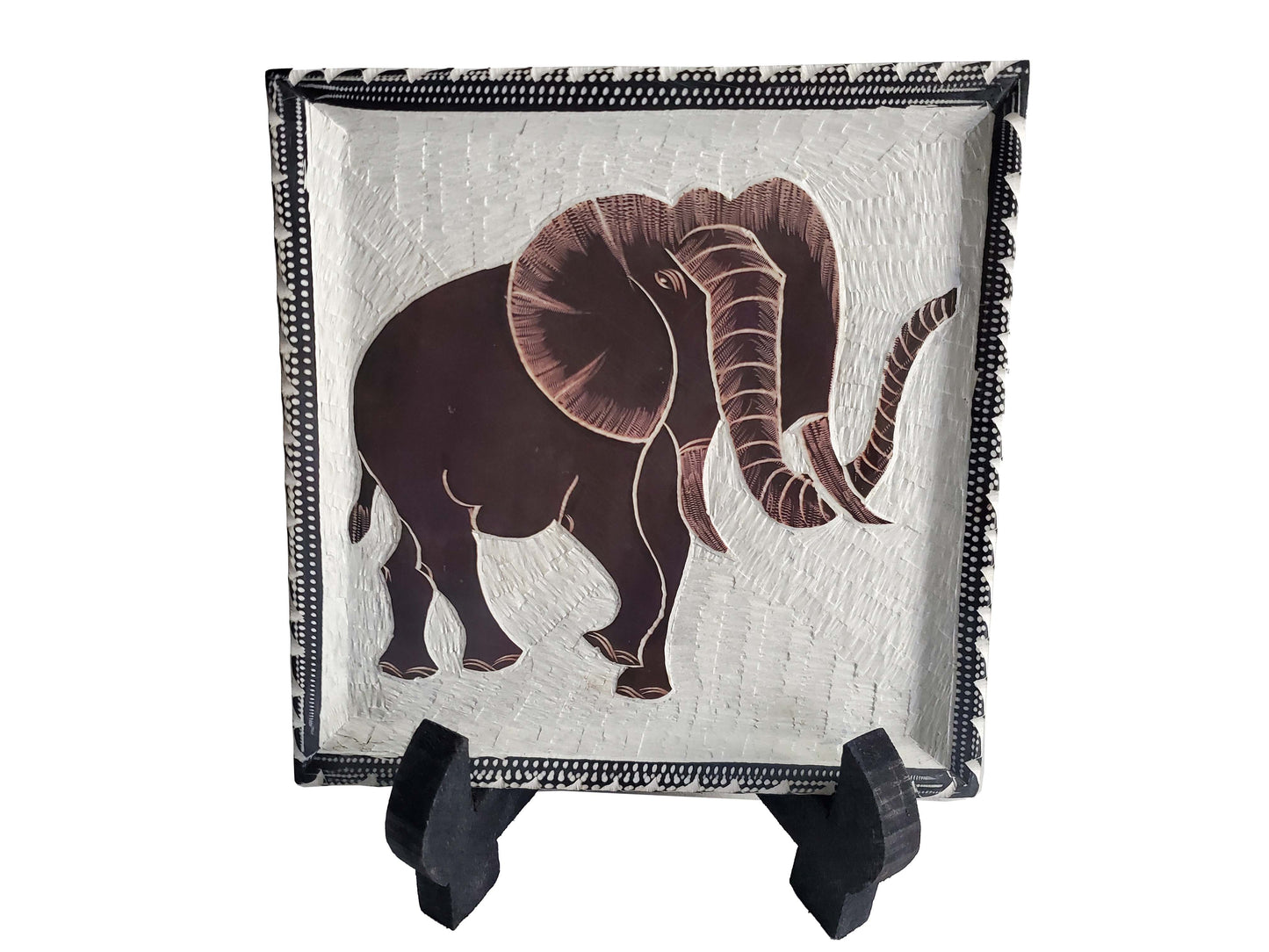 Elephant Soapstone Plate Handmade in Kenya