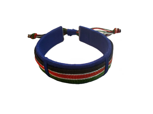 Blue Kenyan Tie Bracelet (Unisex)