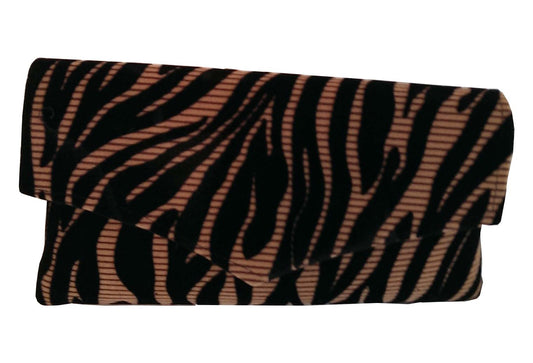 Striped Brown and Black African Clutch