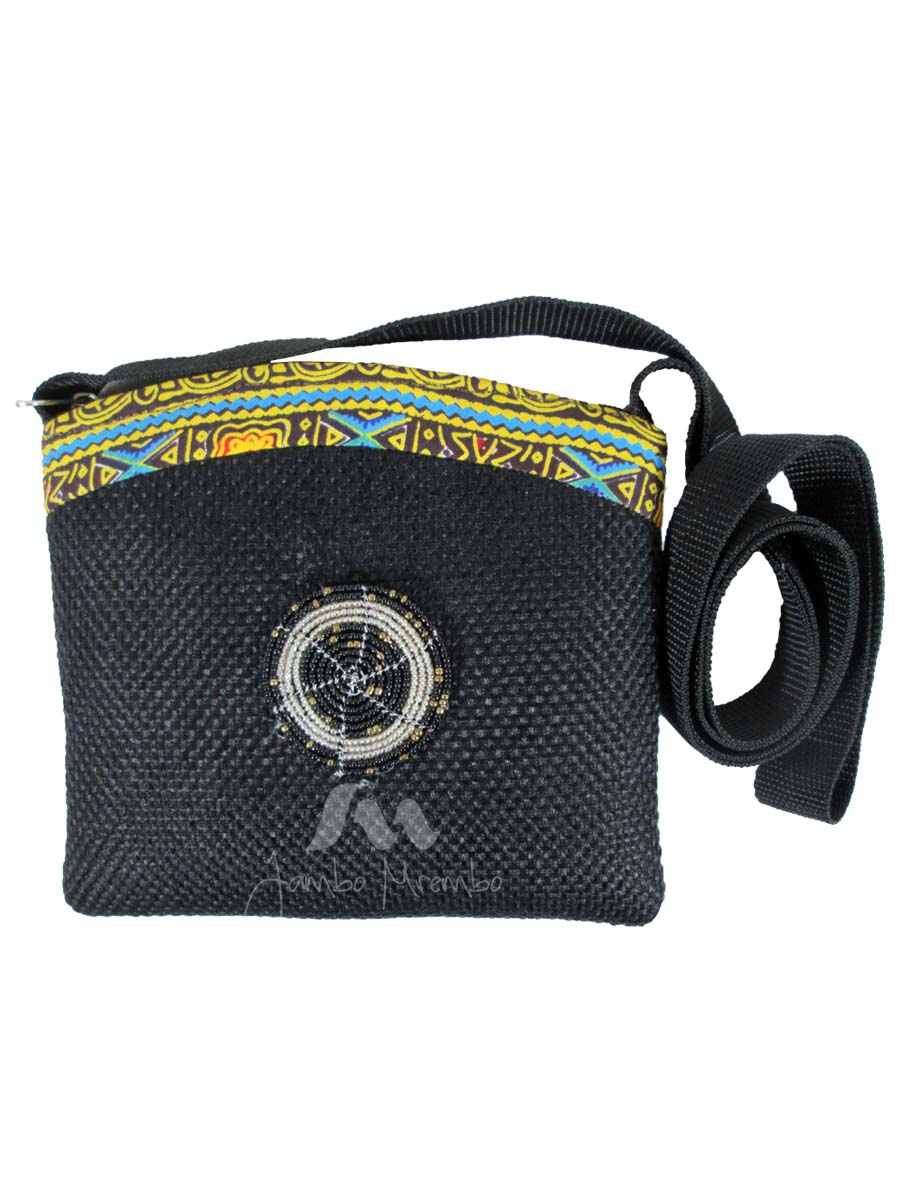 Jute Black Crossbody Bag