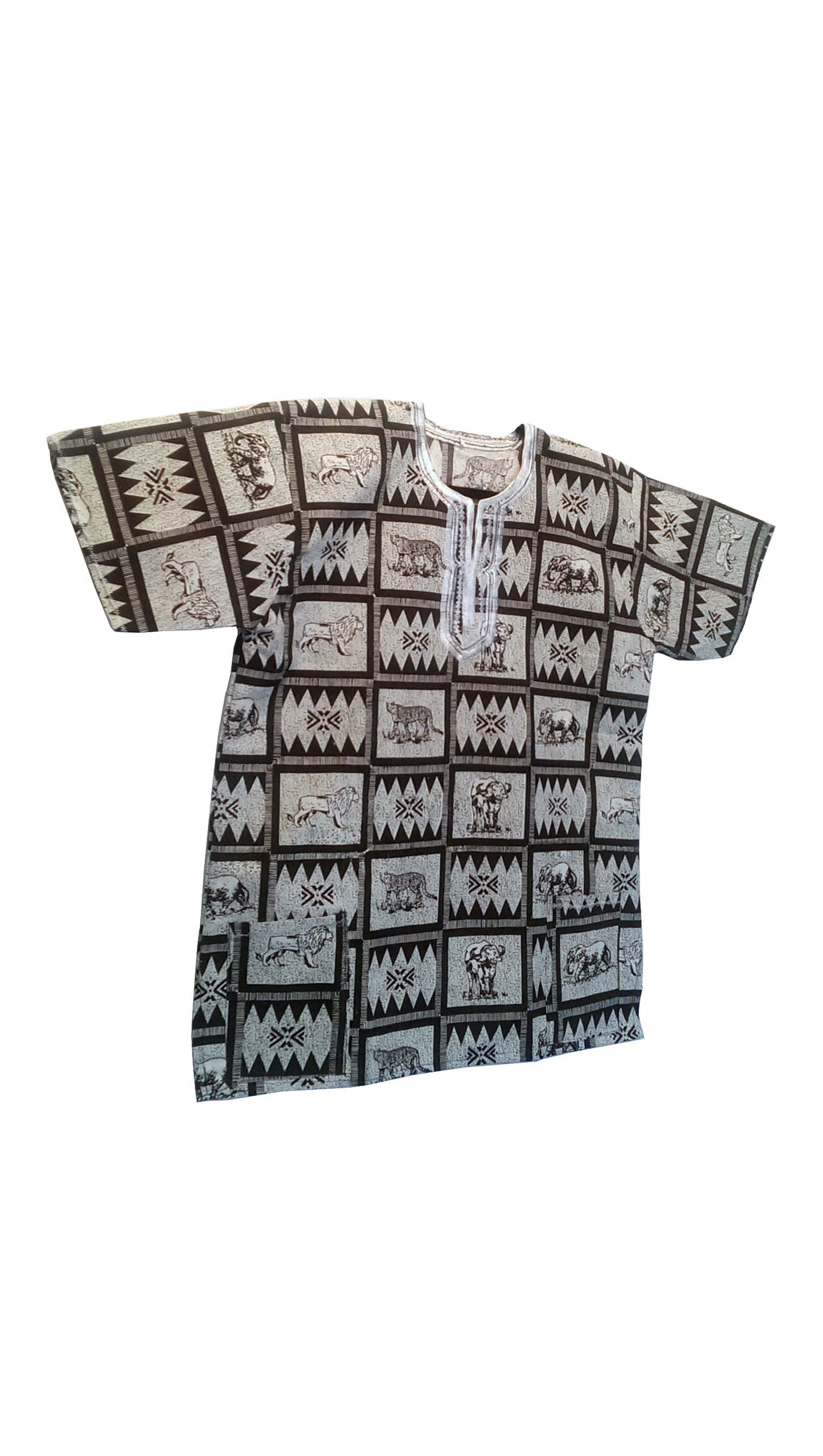 African Dashiki/Shirt African Print and Wildlife