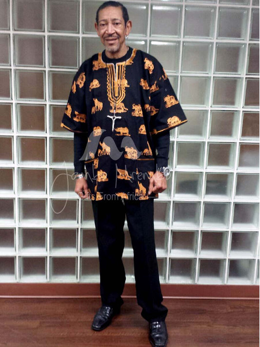 Men's Dashiki/African Wildlife Shirt