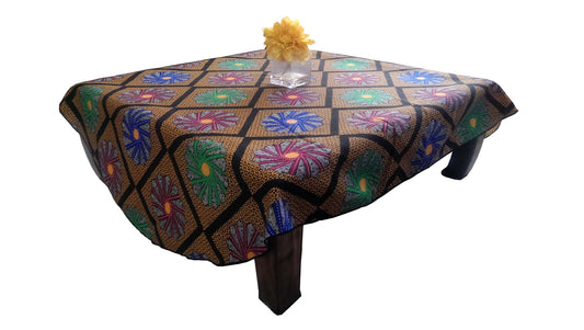 African Flowered Table Cloth (Oval)