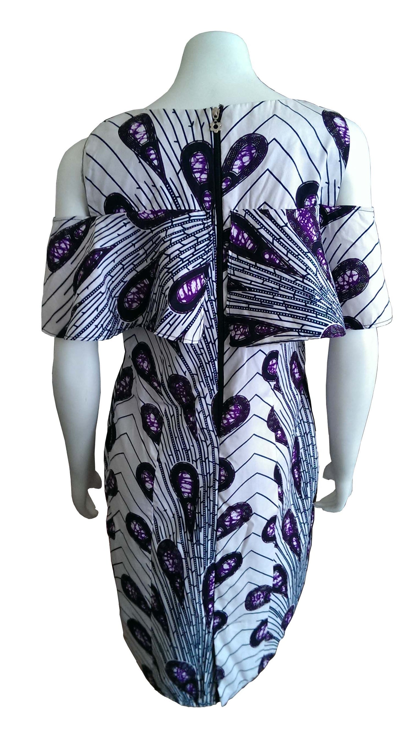 Furaha Purple and White Dress (Size 10)