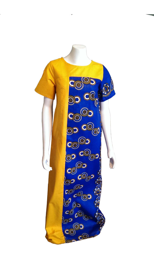 Shangazi Two Toned Yellow and Blue Dress