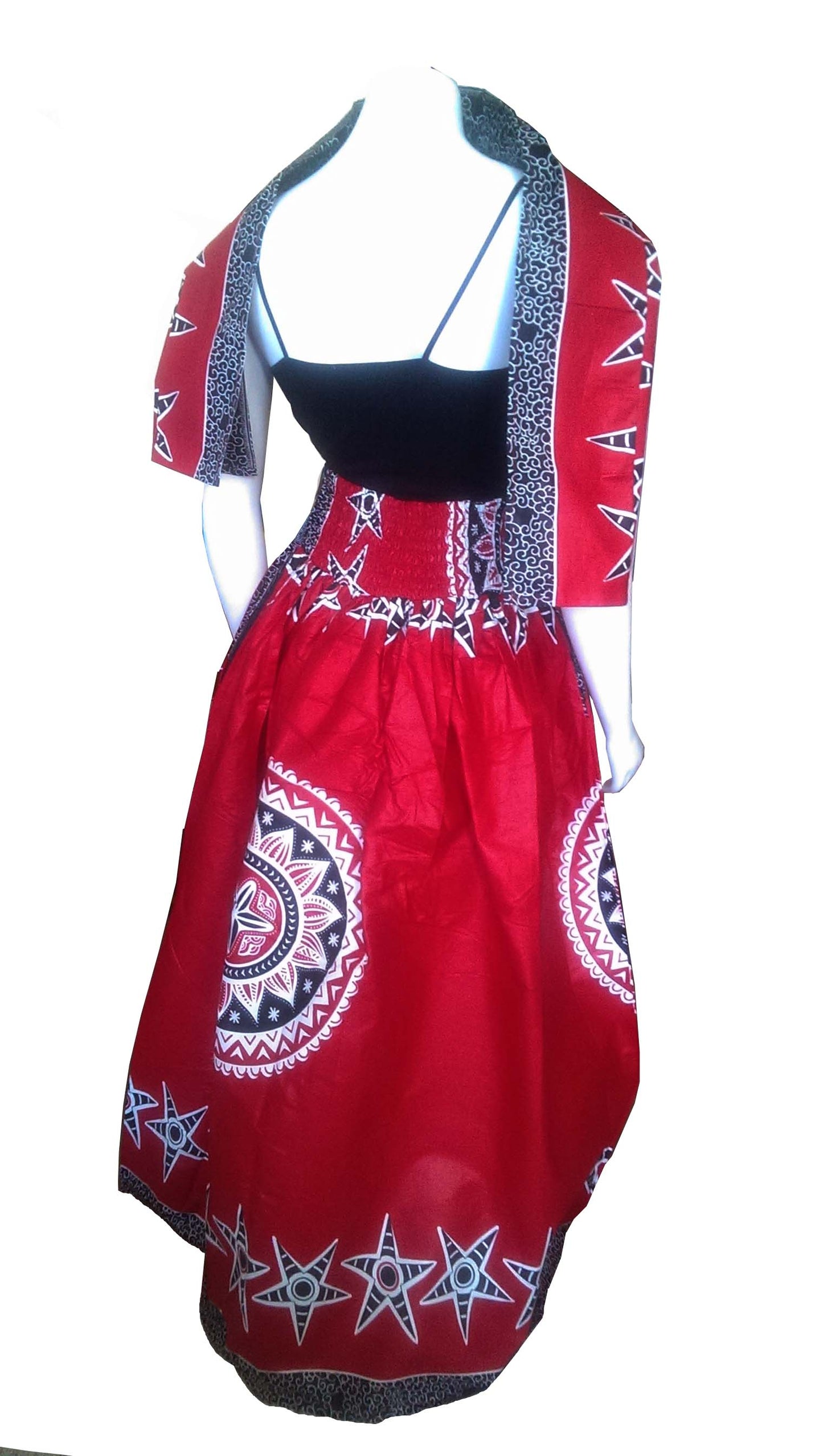 Dada Long Skirt with Circles and Stars Size 10-12