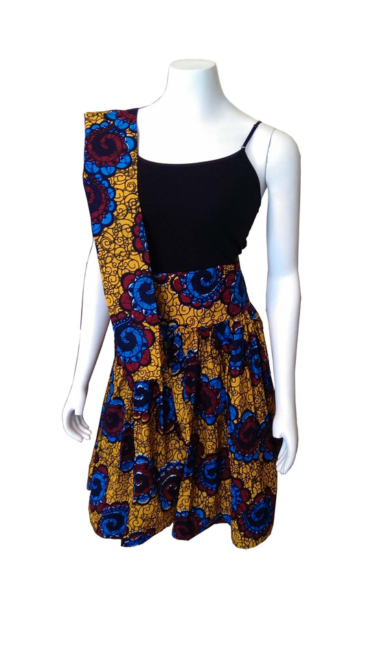 Sarafina Knee-Length Skirt Orange, Blue, Red and Black Designs