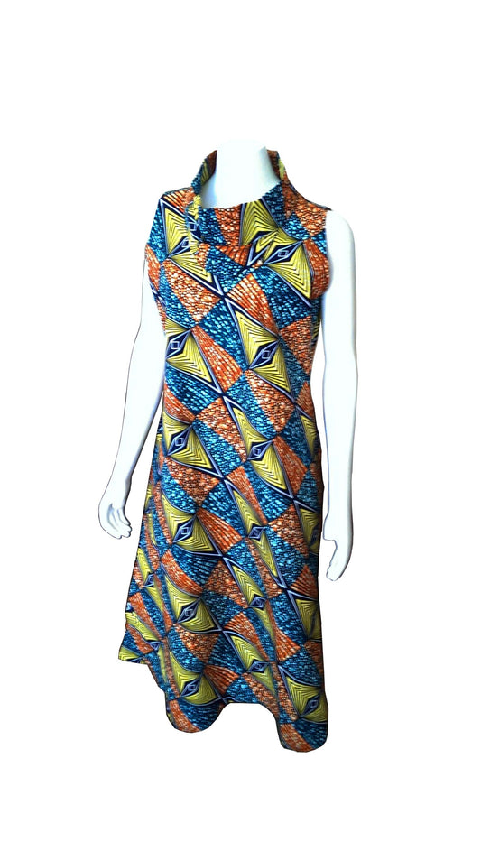 African Layered Collar Dress